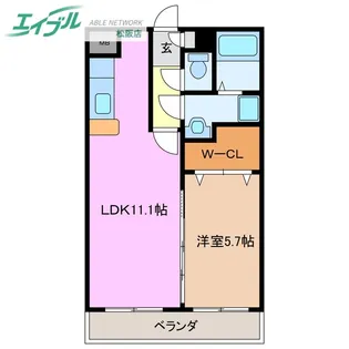 リバーサイドI【1階】の間取り