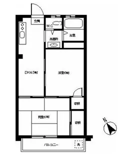 ダイホープラザ千歳烏山B棟【2階】の間取り