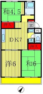 エスプヮール松戸【5階】の間取り