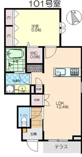 maison de bleu【1階】の間取り