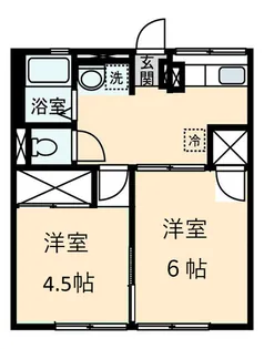 シティハイムニッタ【1階】の間取り