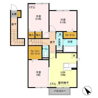 グランドゥール大野原【2階】の間取り