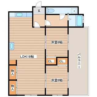 宮城野コーポ【3階】の間取り