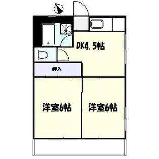 ハイツ兼信【3階】の間取り