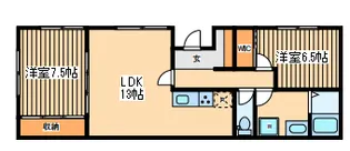 ヒルバレー【1階】の間取り