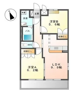 アリウス【2階】の間取り