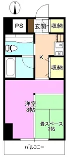 グランビア岡田【8階】の間取り