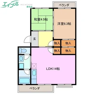コーポ柳原【2階】の間取り