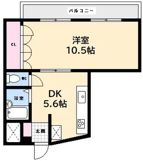 ハピネス【2階】の間取り