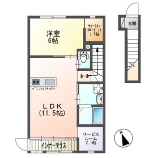 サウス アクア【2階】の間取り