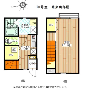 伊・ダンセ弐番館【1階】の間取り