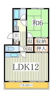コーポラスオネスト【2階】の間取り