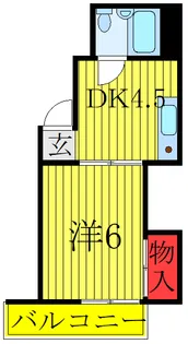 芝中田グリーンハイツ【2階】の間取り