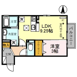 DH・スリーナイン【1階】の間取り