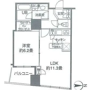 カスタリアタワー品川シーサイド【6階】の間取り