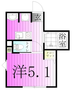 1Kの間取り画像