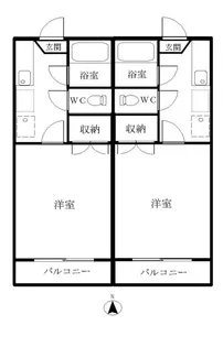 ヒルサイドコート【1階】の間取り
