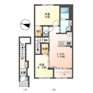 神奈川県小田原市中曽根【アパート】の間取り