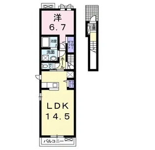神奈川県小田原市久野【アパート】の間取り
