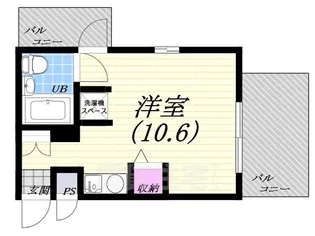 夙川羽衣町パークハイム【4階】の間取り