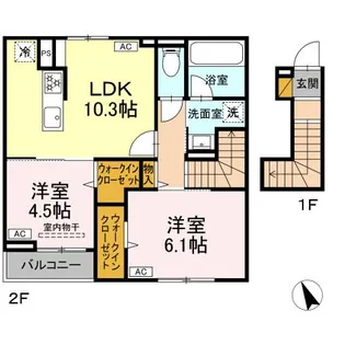 フォルトゥーナ北葉【2階】の間取り