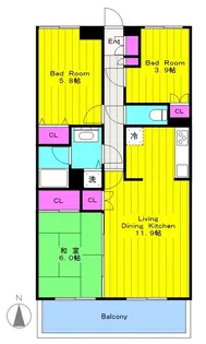 LANAI HILLSIDE 1188【4階】の間取り