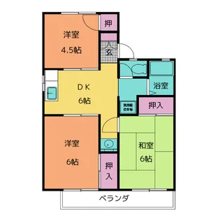 ササハラハイツ【1階】の間取り