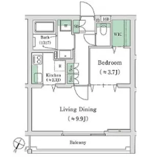 東京都文京区白山4【マンション】の間取り