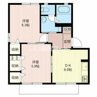 東京都八王子市小比企町【アパート】の間取り