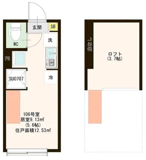 メゾン・コウ 西中延【1階】の間取り