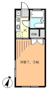 天台コーポ【2階】の間取り