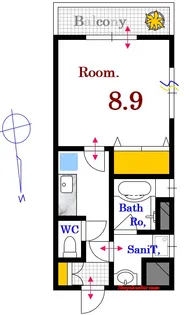 IVY SQUARE寺町【6階】の間取り