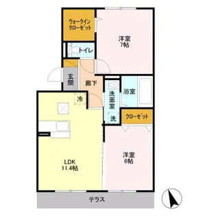 千葉県千葉市中央区浜野町【アパート】の間取り