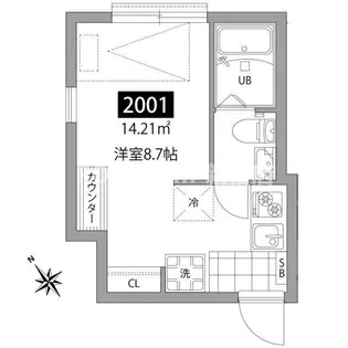 東京都渋谷区上原2【マンション】の間取り