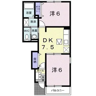 ブリーズ B【1階】の間取り