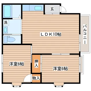 シティ郡山 C棟【2階】の間取り
