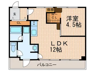 ハイツシ-サイド【1階】の間取り