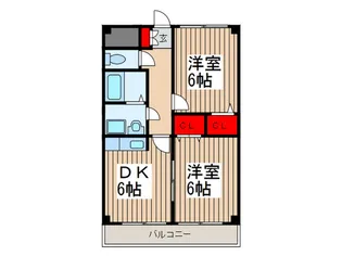 堂山マンション【4階】の間取り