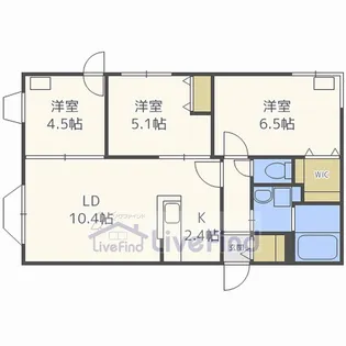 カサトレスパルケ【3階】の間取り