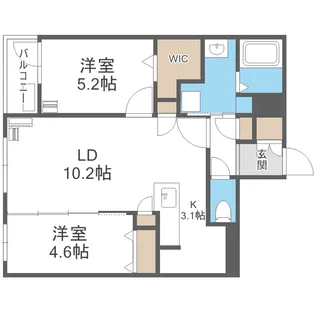 ALPHA GRANDE札幌南4条【3階】の間取り