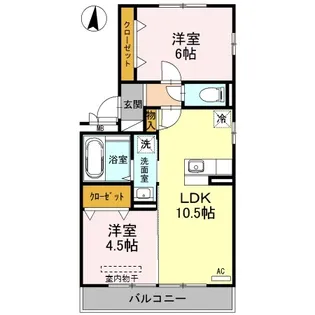 モントレゾール【1階】の間取り