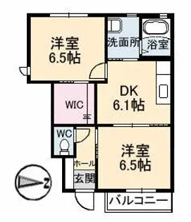 パステルひかわ A棟【1階】の間取り
