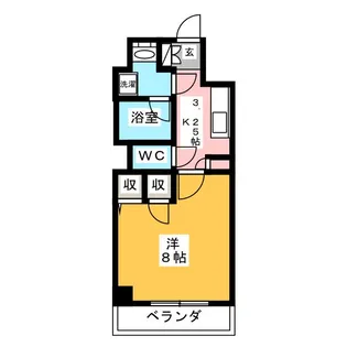メゾンドアスコット【5階】の間取り
