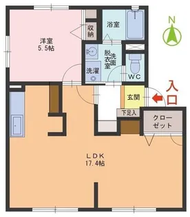 グランドゥール花堂 B棟【1階】の間取り