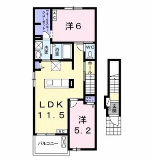 セレーノ アクア【2階】の間取り