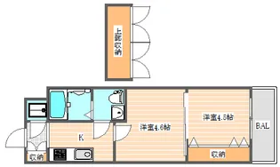 No.46 Vプロジェクト2100天神【13階】の間取り