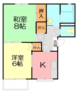 フラワーハイツ【2階】の間取り