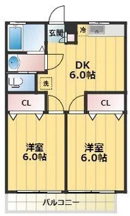 ハイムのばら【1階】の間取り