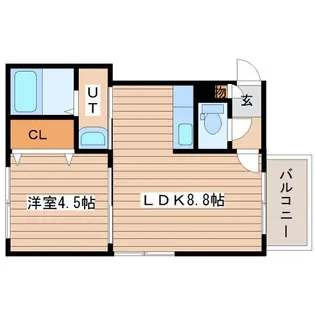 ル・ファール琴似【3階】の間取り