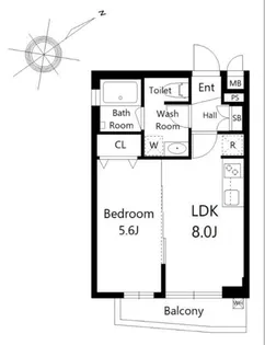Reframe5 池尻大橋【2階】の間取り